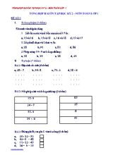 Tổng hợp bài ôn tập học kỳ 2 môn Toán Lớp 1